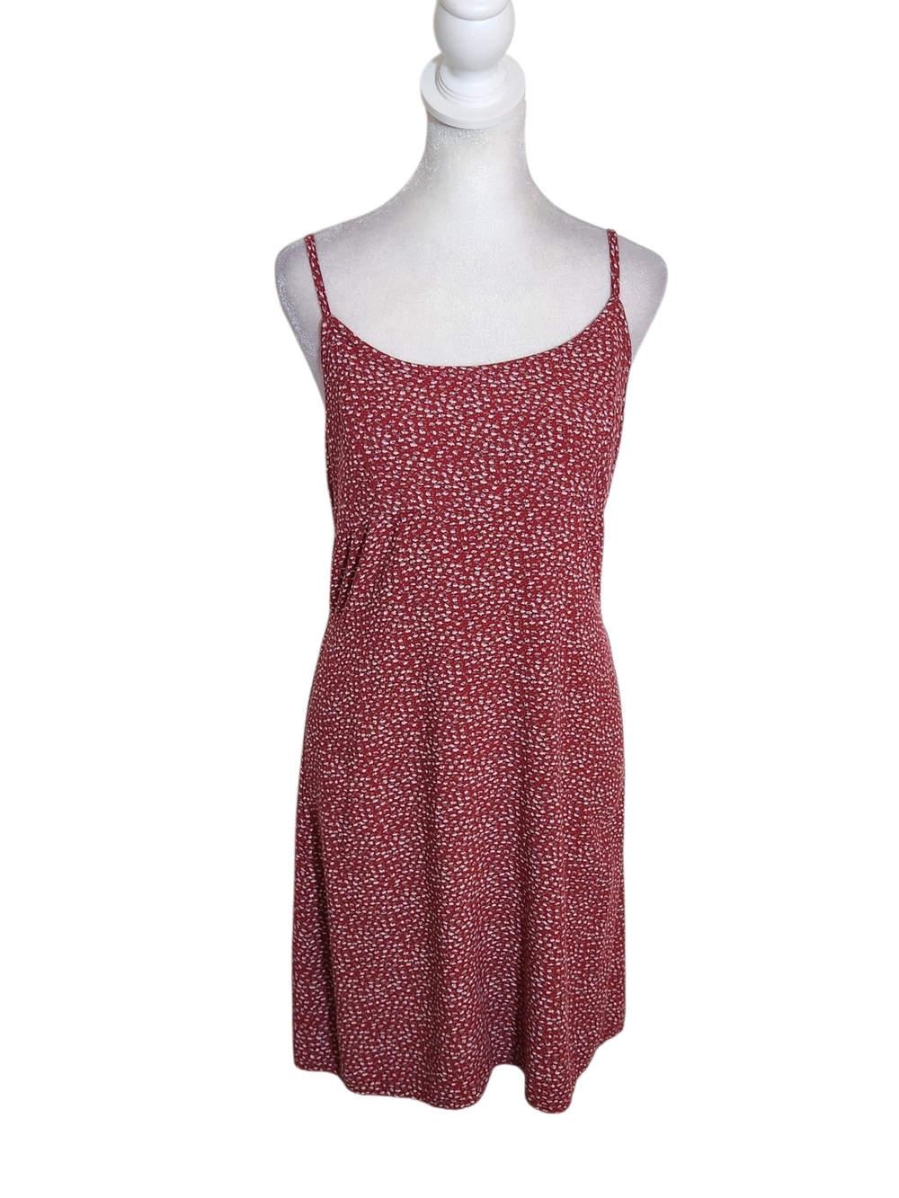 Brandy Melville Red Floral Slip Dress One Size